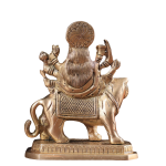 Pure Brass Goddess Durga Tiger 5.5" - Seated Divine Strength Idol | Jaipurio